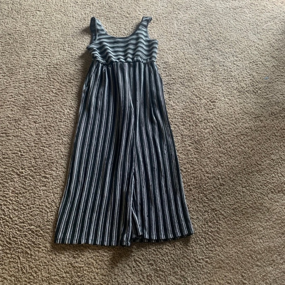 Striped Black and White Jumpsuit
